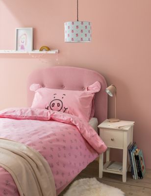 Percy Pig Cotton Blend 3D Bedding Set - 5FT - Pink, Pink