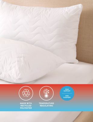 M&S 2 Pack Body Sensor™ Firm Pillows - White, White