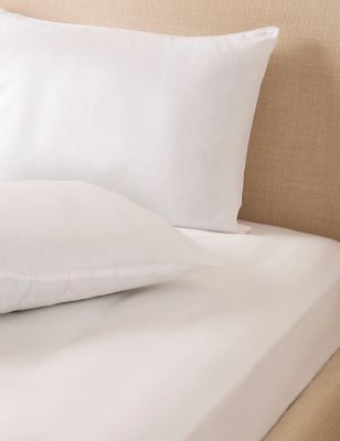 Marks and Spencer 2 Pack Duck Feather & Down Medium Pillows - 1SIZE - White, White