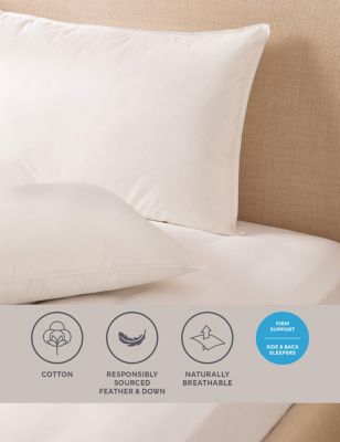 M&S 2 Pack Duck Feather & Down Firm Pillows