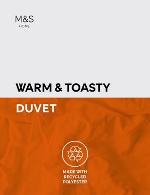 M&S Warm & Toasty 15 Tog Duvet - 5FT - White, White
