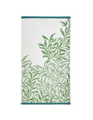 William Morris At Home Pure Cotton Willow Bough Towel - HAND - Green Mix, Green Mix