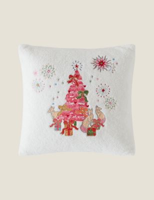 Cath Kidston Night Before Christmas Embroidered Cushion - Multi, Multi