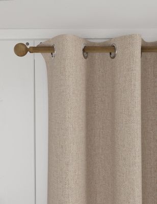 M&S Isabelle Eyelet Blackout Curtains - EW90 - Light Grey, Light Grey,Champagne