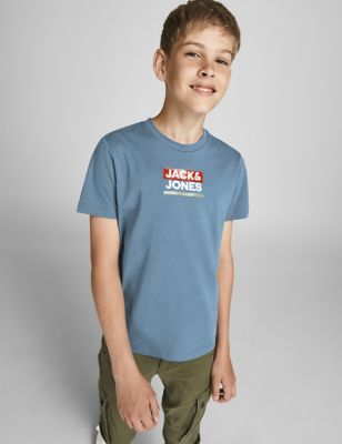 M&S Jack & Jones Junior Boys Pure Cotton T-Shirt (8-16 Yrs)