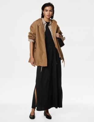 M&S Womens Linen Rich Maxi Skirt - 6LNG - Hunter Green, Hunter Green,Black,Oatmeal