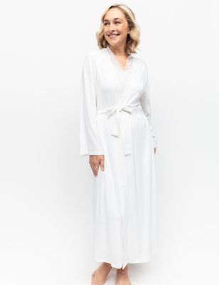 Cyberjammies Women's Cotton Rich Dressing Gown - 8 - White, White