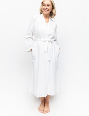Cyberjammies Womens Cotton Modal Dressing Gown - 16 - White, White