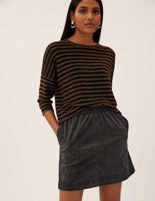 M&S Womens Suedette Mini Skirt