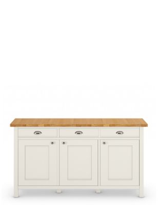 M&S Padstow Extra Large Sideboard - Ivory, Ivory,Dark Blue