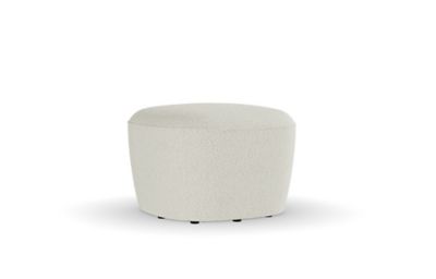 M&S Curve Footstool - FTSL - Soft White, Soft White