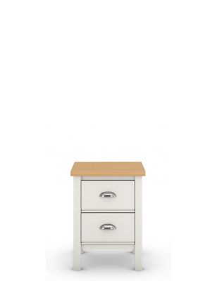 M&S Padstow Bedside Table - Ivory, Ivory