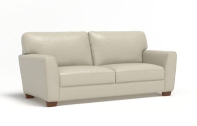M&S Cole Large 3 Seater Leather Sofa - 3STR - Dark Brown, Dark Brown,Light Grey