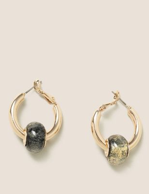 M&S Womens Glass Speckled Hoop Earrings