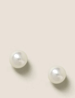 M&S Womens Pearl Stud Earrings