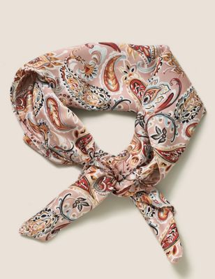 M&S Womens Paisley Knot Headscarf