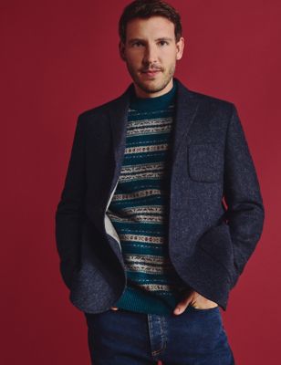 M&S Originals Mens Tailored Fit British Wool Jacket