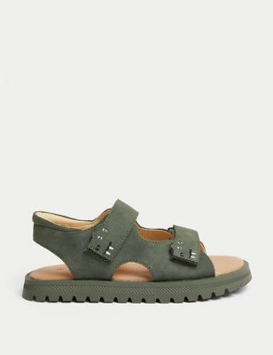 M&S Boys Monster Riptape Sandals (4 Small - 2 Large) - 9 SSTD - Green Mix, Green Mix