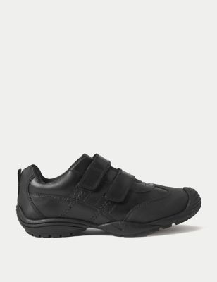 M&S Boys Leather Toe Bumper School Shoes (13 Small - 10 Large) - 7.5 LNAR - Black, Black