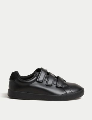 M&S Boy's Kid's Leather Freshfeet School Shoes (2 - 9 Large) - 2.5 LWDE - Black, Black