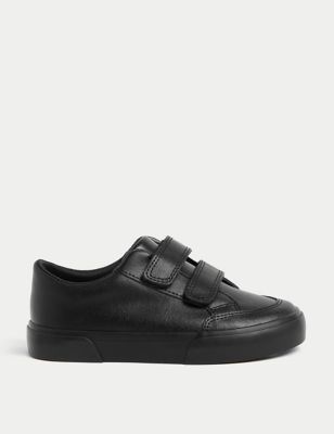 M&S Boys Leather Freshfeettm School Shoes (8 Small - 2 Large) - 8.5 SSTD - Black, Black