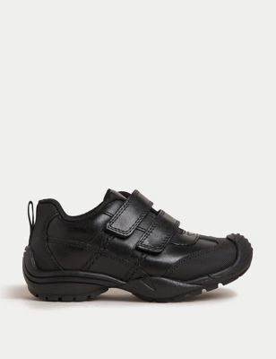 M&S Boys Leather Freshfeet School Shoes (8 Small - 2 Large) - 10 SSTD - Black, Black
