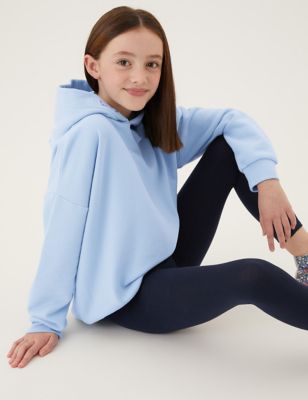 M&S Girls Cotton Rich Relaxed Hoodie (6-16 Yrs)