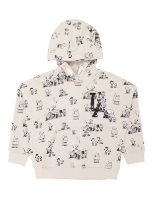 M&S Girls Snoopy  Cotton Rich Sequin Hoodie (6-16 Yrs)