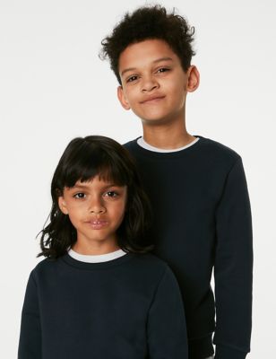 Goodmove 2pk Unisex School Sweatshirts (3-16 Yrs) - 4-5 Y - Navy, Navy
