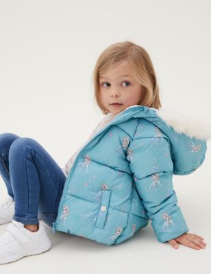 M&S Girls Stormwear  Disney Frozen  Padded Coat (2-10 Yrs)