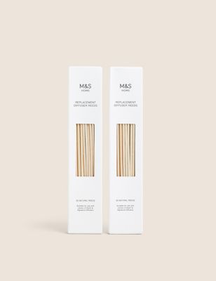M&S Set of 60 Natural Diffuser Reeds, Natural