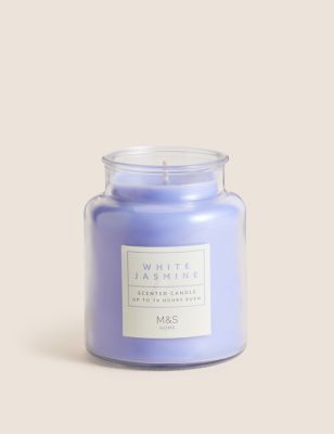 M&S White Jasmine Jar Candle - Purple, Purple