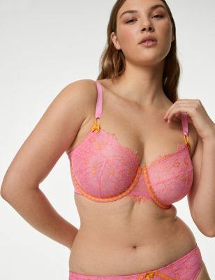 Boutique Womens Jacquelina Full Cup Bra ( F-H) - 38G - Bright Pink Mix, Bright Pink Mix