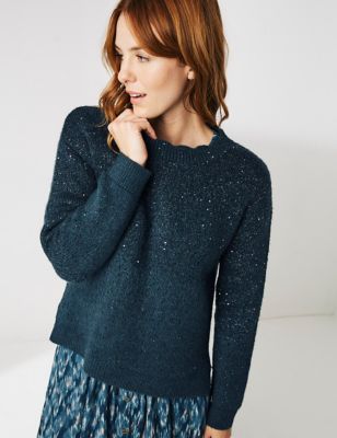 M&S Fatface Womens Sparkly Jumper