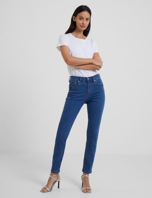 French Connection Womens High Waisted Skinny Ankle Grazer Jeans - 14 - Indigo, Indigo
