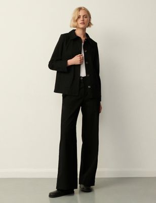 Finery London Womens Short Jacket - 12 - Black, Black,Blue