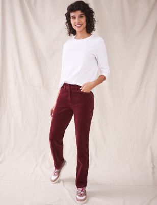 M&S White Stuff Womens Cotton Rich Straight Leg Trousers