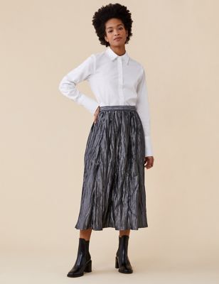 M&S Finery London Womens Pleated Midaxi Skirt