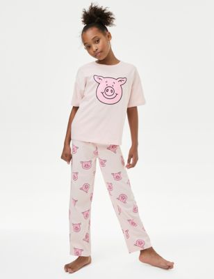Girl's Percy Pig Pyjamas (2-16 Yrs) - 2-3 Y - Pink, Pink