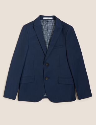 M&S Boys Mini Me Suit Jacket (2-16 Yrs) - 15-16 - Indigo, Indigo