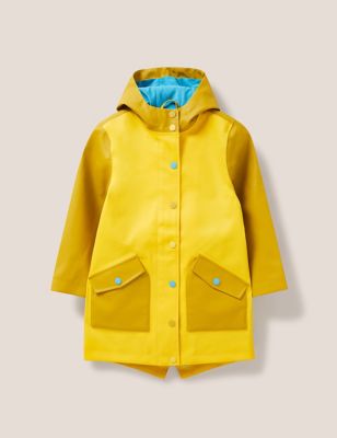 White Stuff Boys Hooded Raincoat (3-10 Yrs) - 3-4 Y - Yellow Mix, Yellow Mix