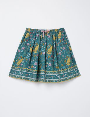 M&S Fatface Girls Woodland Print A-Line Skirt (3-13 Yrs)