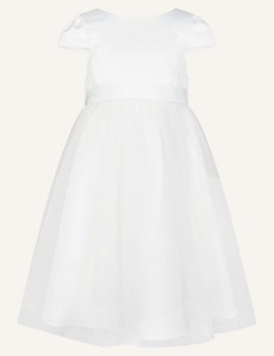 Monsoon Girls Tulle Occasion Dress (3-13 Yrs) - 3y - Ivory, Ivory