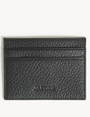 M&S Jaeger Mens Premium Leather Textured Card Holder