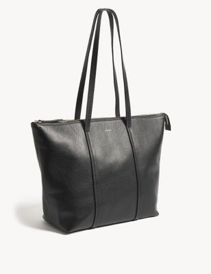 M&S Jaeger Womens Leather Tote Bag