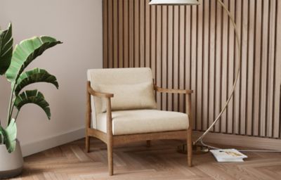 M&S Sherwood Accent Chair - CHR - Soft White, Soft White