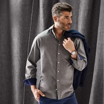 mens smart shirt and trousers
